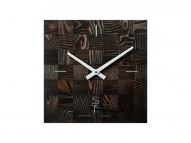 Часы настенные SLT 5195 CHESS BLACK WOOD в Новом Шарапе - novyj-sharap.mebel-nsk.ru | фото