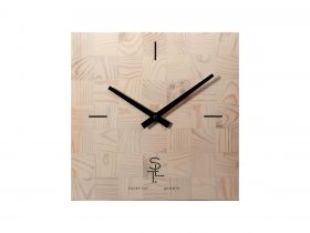 Часы настенные SLT 5196 CHESS WHITE WOOD в Новом Шарапе - novyj-sharap.mebel-nsk.ru | фото