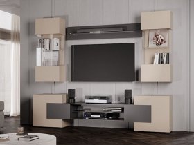 Гостиная Фэнтези (кашемир/графит) в Новом Шарапе - novyj-sharap.mebel-nsk.ru | фото