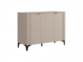 Комод 3 Рич (кашемир/фрапучино матовый/черный) в Новом Шарапе - novyj-sharap.mebel-nsk.ru | фото