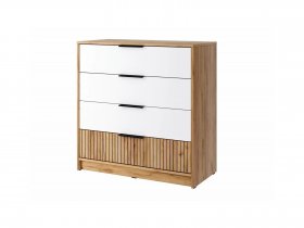 Комод КМ-001 Ивис (дуб крафт золотой/белый) в Новом Шарапе - novyj-sharap.mebel-nsk.ru | фото