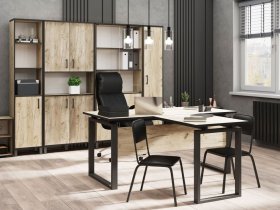 Комплект Гермес лофт (дуб крафт серый) в Новом Шарапе - novyj-sharap.mebel-nsk.ru | фото