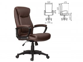 Кресло офисное BRABIX Enter EX-511, коричневое в Новом Шарапе - novyj-sharap.mebel-nsk.ru | фото