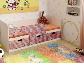 Кровать детская с ящиками 1,86 Минима Hello Kitty в Новом Шарапе - novyj-sharap.mebel-nsk.ru | фото