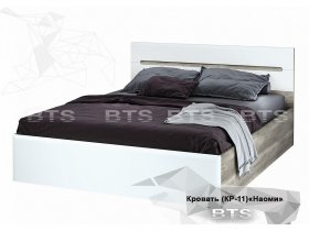Кровать двуспальная 1,6 м  Наоми КР-11 в Новом Шарапе - novyj-sharap.mebel-nsk.ru | фото