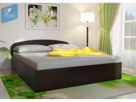Кровать двуспальная 1,6м с подъем. мех. (венге) в Новом Шарапе - novyj-sharap.mebel-nsk.ru | фото