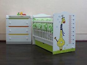 Кроватка детская Жираф с маятником в Новом Шарапе - novyj-sharap.mebel-nsk.ru | фото