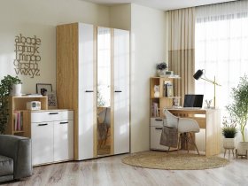 Модульная детская Санса (дуб сонома/белый) в Новом Шарапе - novyj-sharap.mebel-nsk.ru | фото