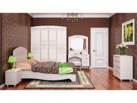 Модульная спальня Каролина в Новом Шарапе - novyj-sharap.mebel-nsk.ru | фото