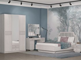 Модульная спальня Лоренцо в Новом Шарапе - novyj-sharap.mebel-nsk.ru | фото