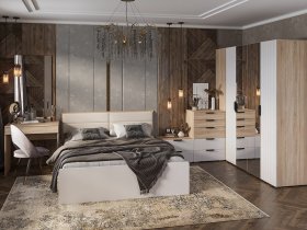 Модульная спальня Норд в Новом Шарапе - novyj-sharap.mebel-nsk.ru | фото