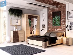 Модульная спальня Санремо в Новом Шарапе - novyj-sharap.mebel-nsk.ru | фото