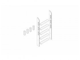 Пакет №10 Прямая лестница и опоры для двухъярусной кровати Соня в Новом Шарапе - novyj-sharap.mebel-nsk.ru | фото