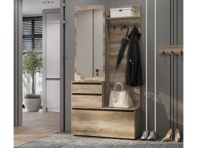 Прихожая ПР-04 Энигма (венге/дуб каньон) в Новом Шарапе - novyj-sharap.mebel-nsk.ru | фото