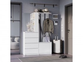 Прихожая Симпл ПР-04 (белый) в Новом Шарапе - novyj-sharap.mebel-nsk.ru | фото
