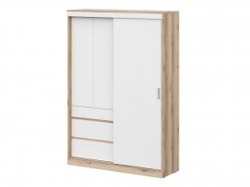 Шкаф-купе (1,5м) Брауни (дуб делано/белый) в Новом Шарапе - novyj-sharap.mebel-nsk.ru | фото