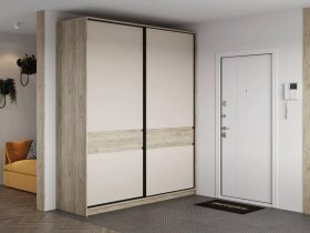 Шкаф-купе Бостон ШК-005 (2.0 м) (дуб крафт серый/кашемир) в Новом Шарапе - novyj-sharap.mebel-nsk.ru | фото