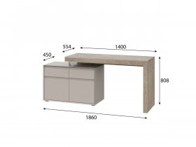Стол 22 J-КШ Этна (дуб эндгрей/кашемир) в Новом Шарапе - novyj-sharap.mebel-nsk.ru | фото