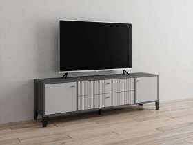 Тумба под ТВ Парус-10 (графит/светло-серый) в Новом Шарапе - novyj-sharap.mebel-nsk.ru | фото